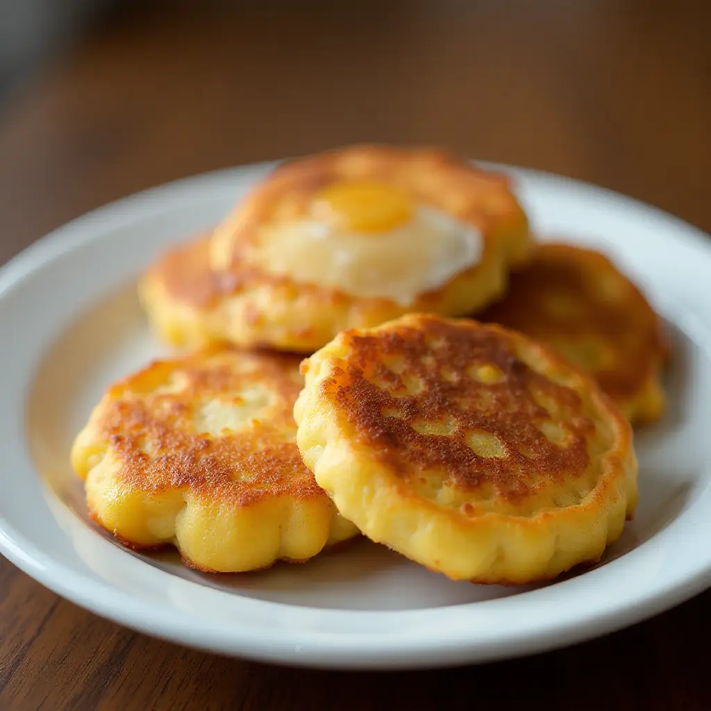 Corn Fritters with Maple Syrup