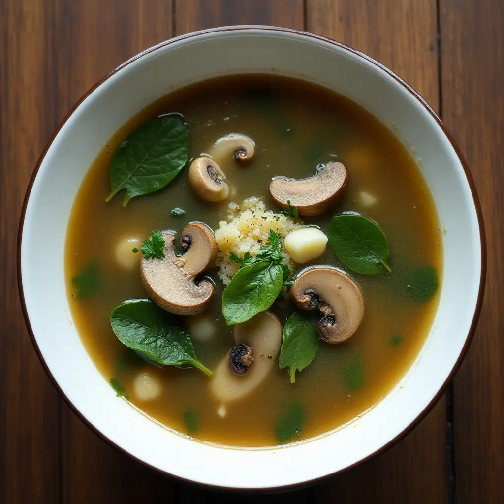Mushroom Spinach Soup