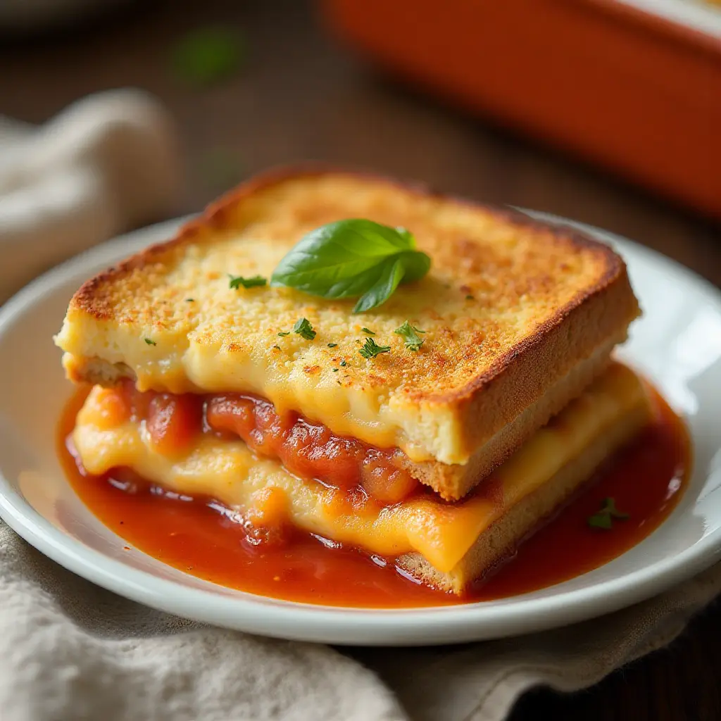 Tomato Soup and Grilled Cheese Casserole