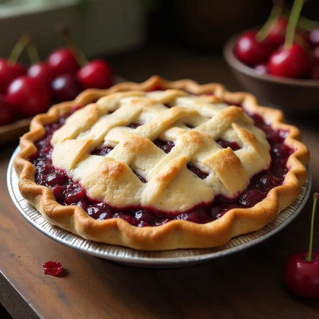 Baked Fresh Cherry Pie