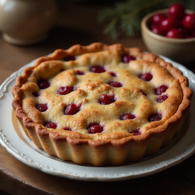 Crustless Cranberry Pie