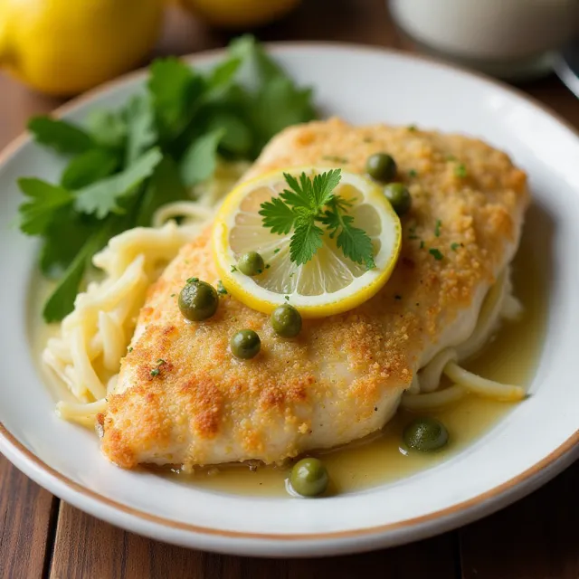 Air Fryer Chicken Piccata with Lemon-Caper Sauce