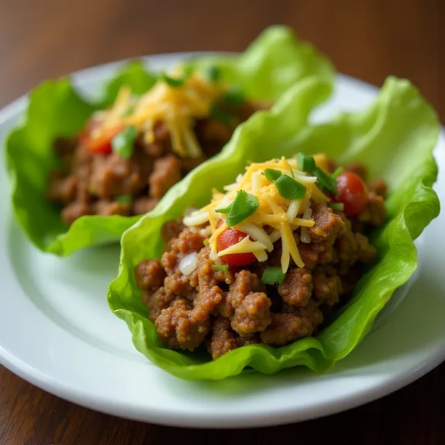 Taco Beef Lettuce Cups