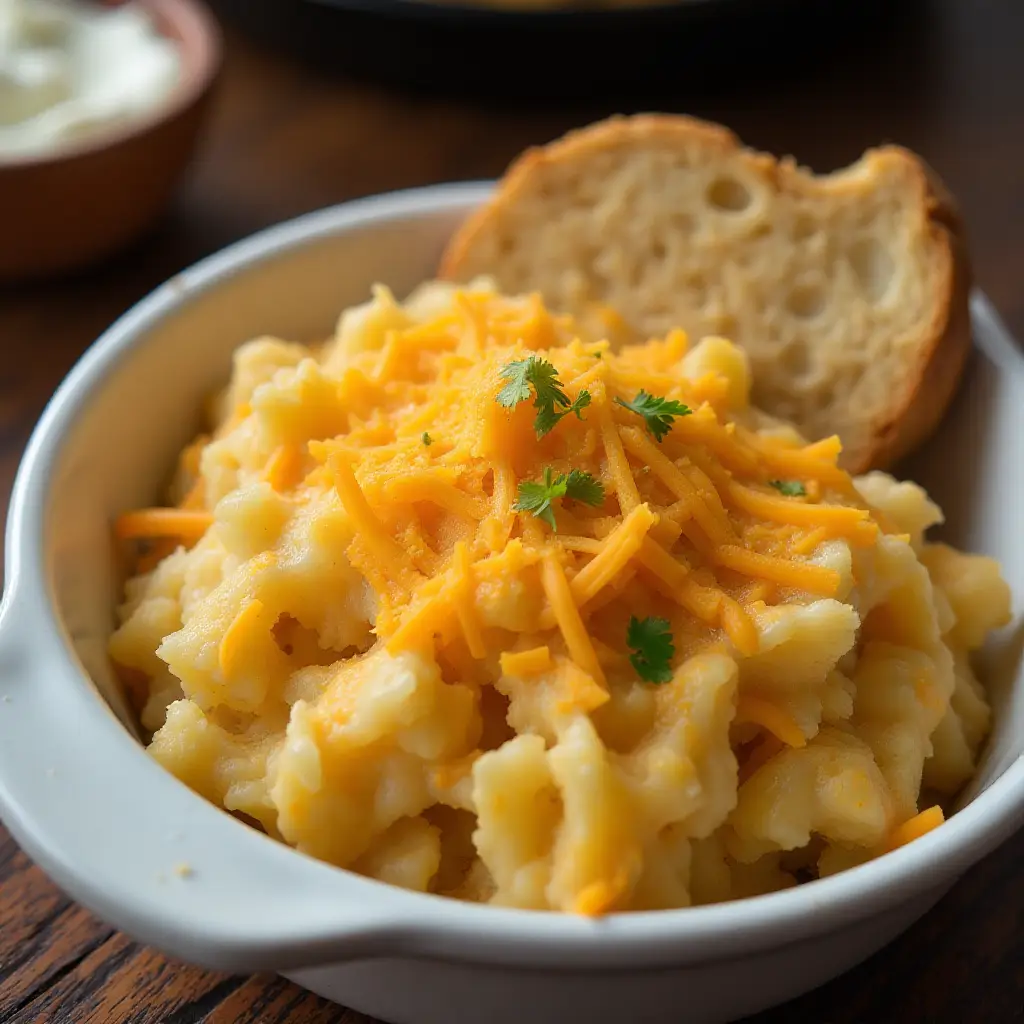 Slow Cooker Cheesy Hash Brown Potatoes