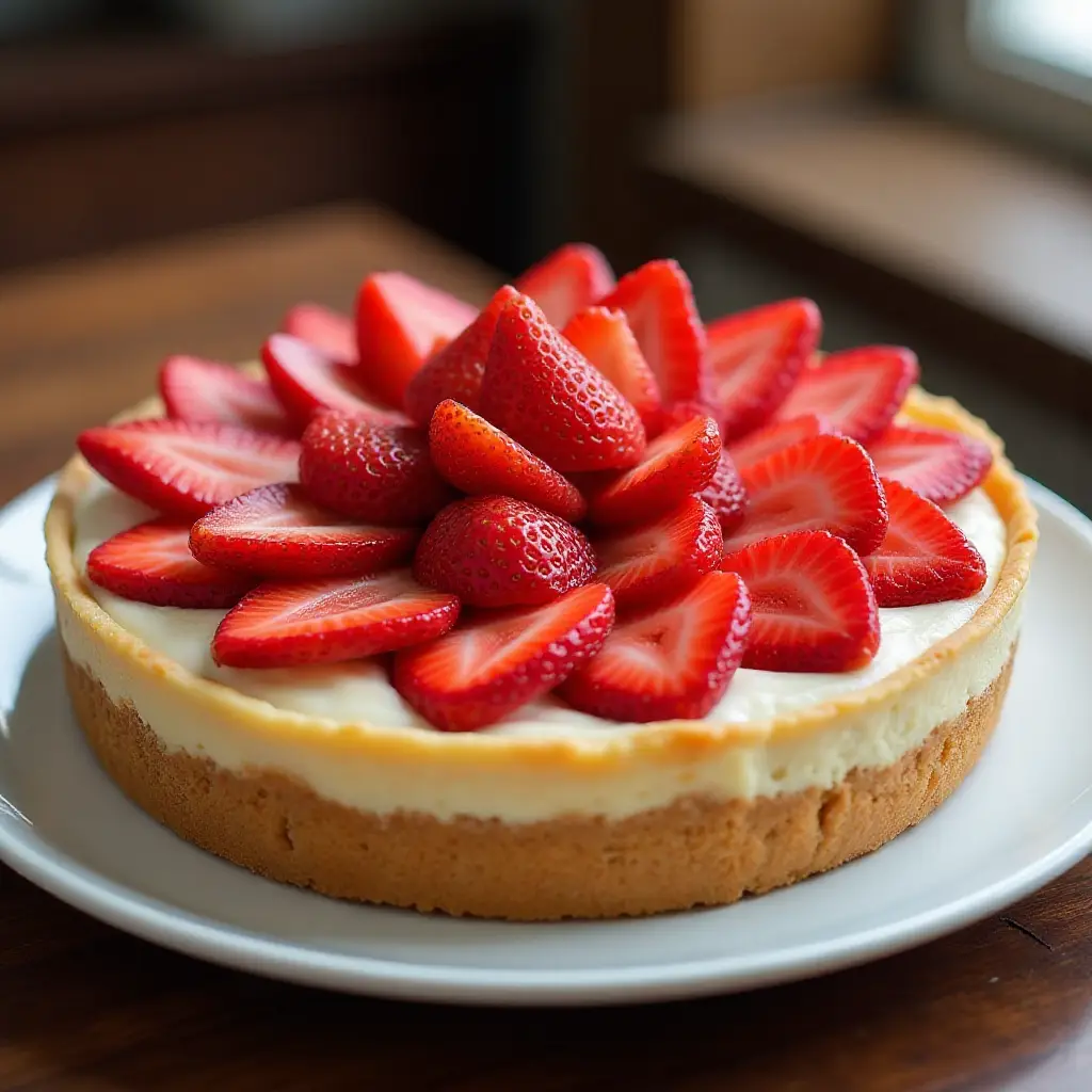 Fresh Strawberry Cheesecake Pie