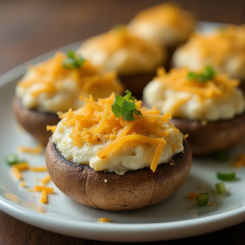 Creole Crab-Stuffed Mushrooms