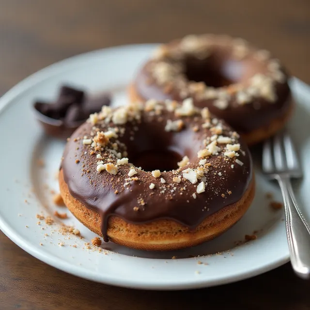 Chocolate Almond Breakfast Donuts