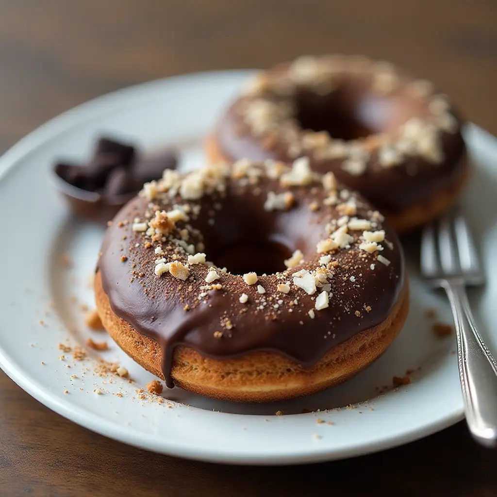 Chocolate Almond Breakfast Donuts