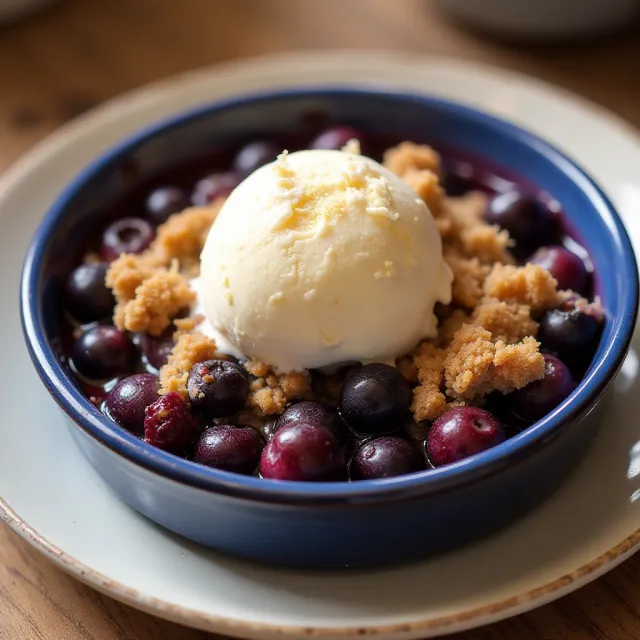 Frozen Blueberry Crisp