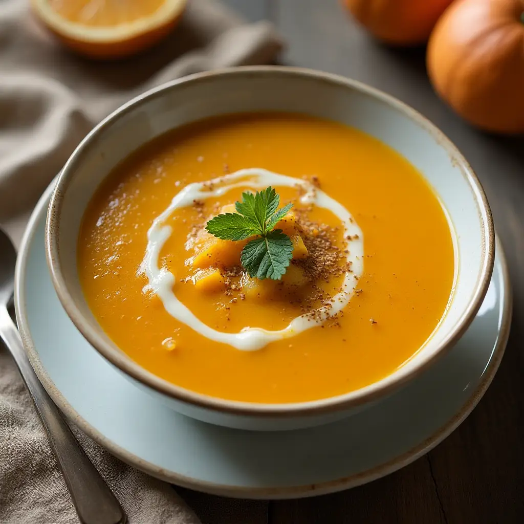 Roasted Butternut Squash and Fennel Soup with Citrus