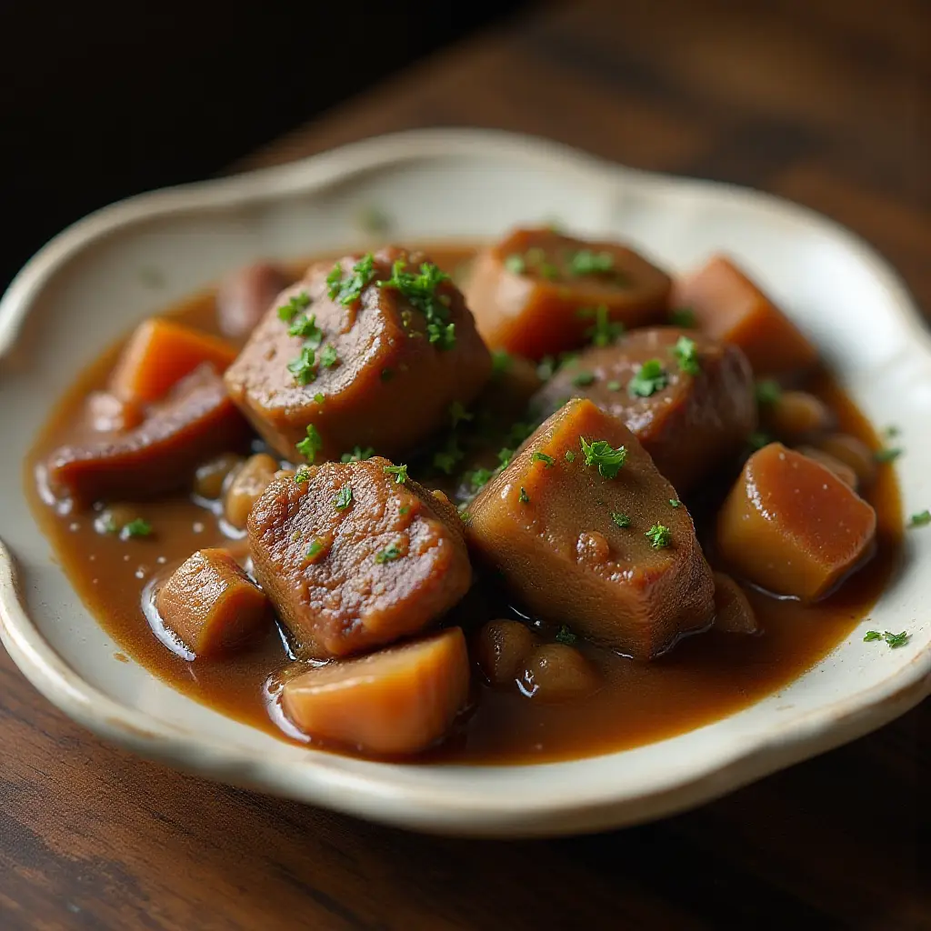Slow Cooker Beef Neck Bones and Gravy