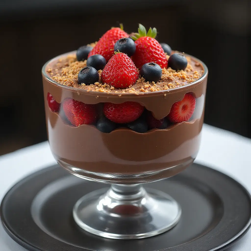 Dubai Chocolate Berry Trifle