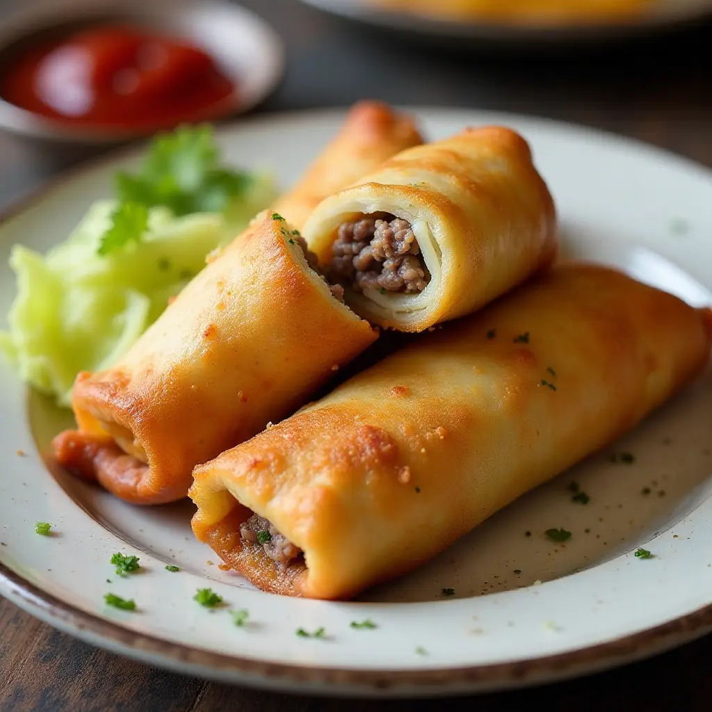 Justin Rowland's Philly Cheesesteak Egg Rolls