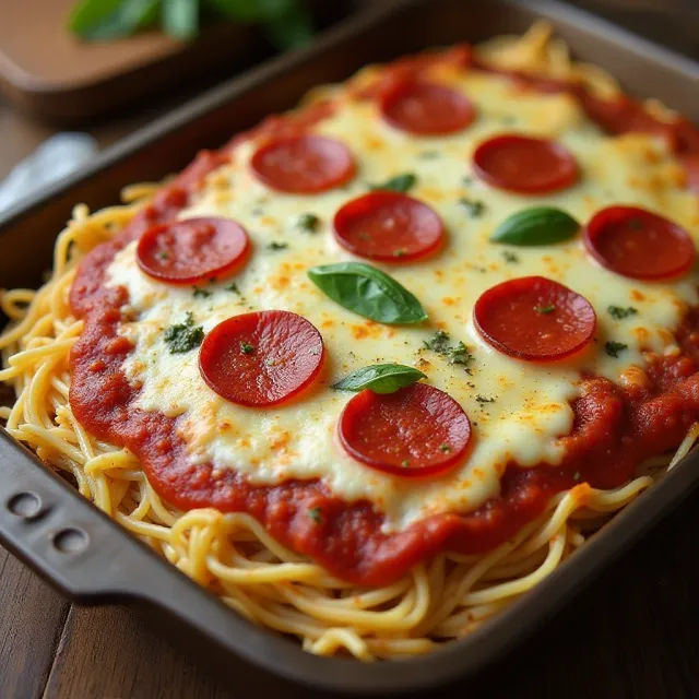 Spaghetti Pizza