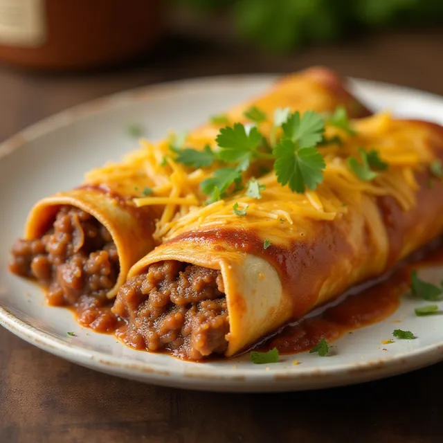 Shredded Beef Enchiladas