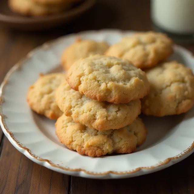 Chewy Crispy Coconut Cookies