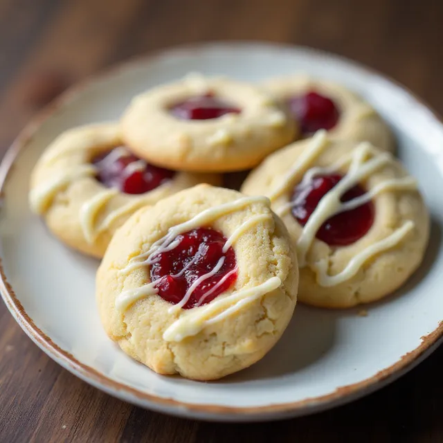 White Chocolate Thumbprint Cookies