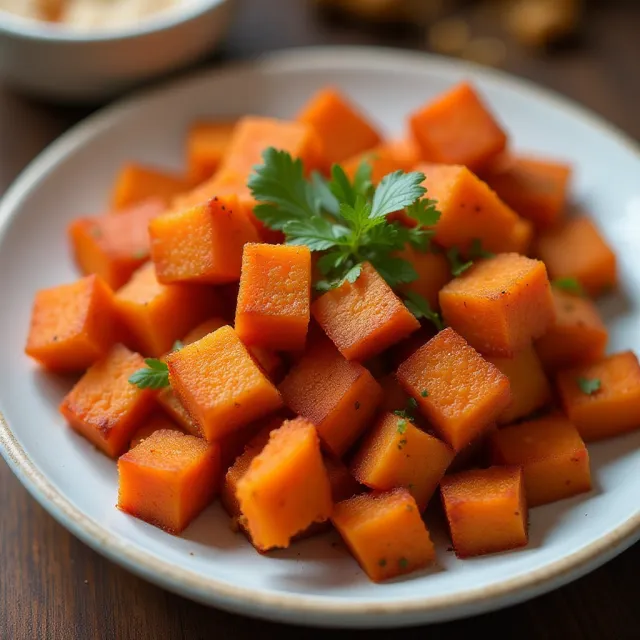 Sweet and Spicy Air Fried Sweet Potatoes