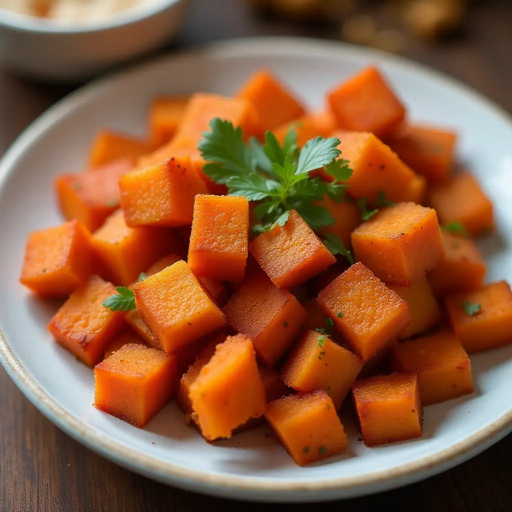 Sweet and Spicy Air Fried Sweet Potatoes