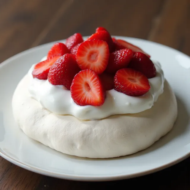 Chef John's Pavlova with Strawberries