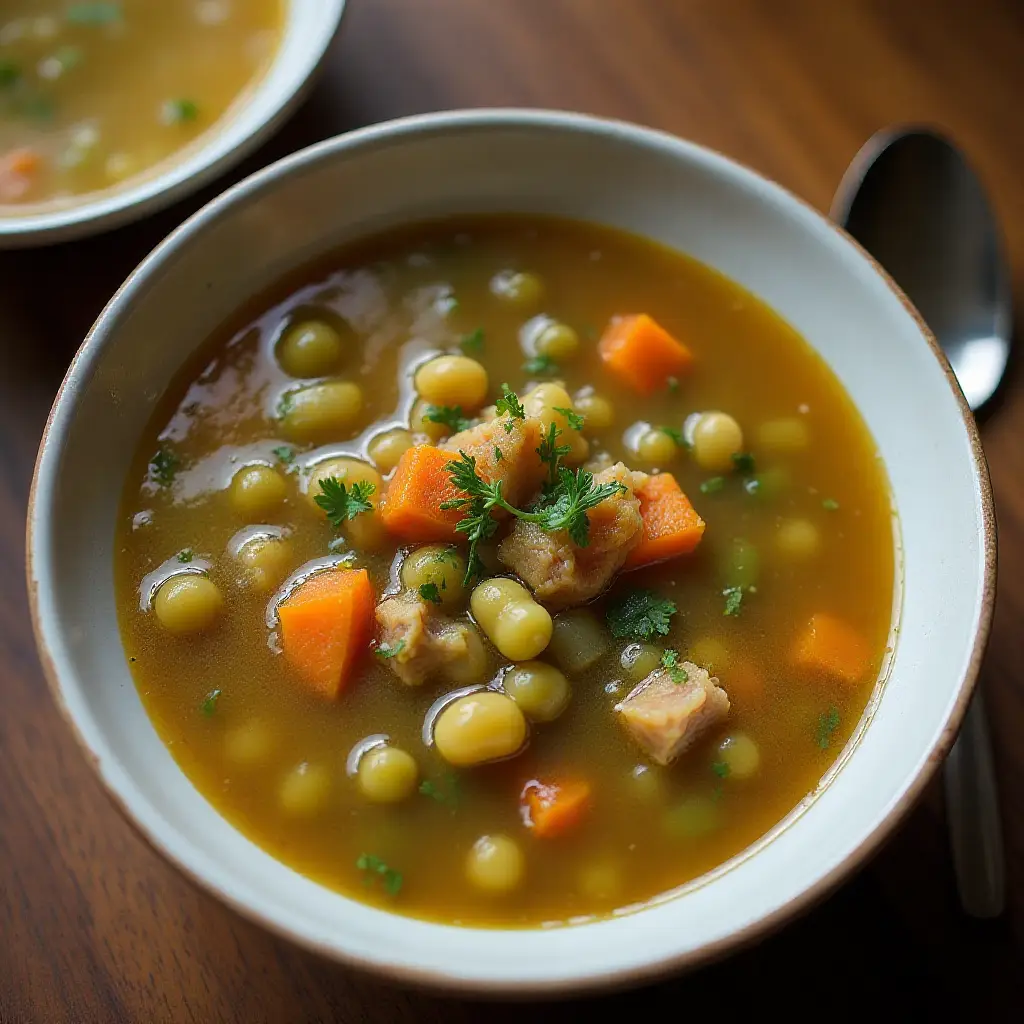 Split Pea Soup with Pork Belly