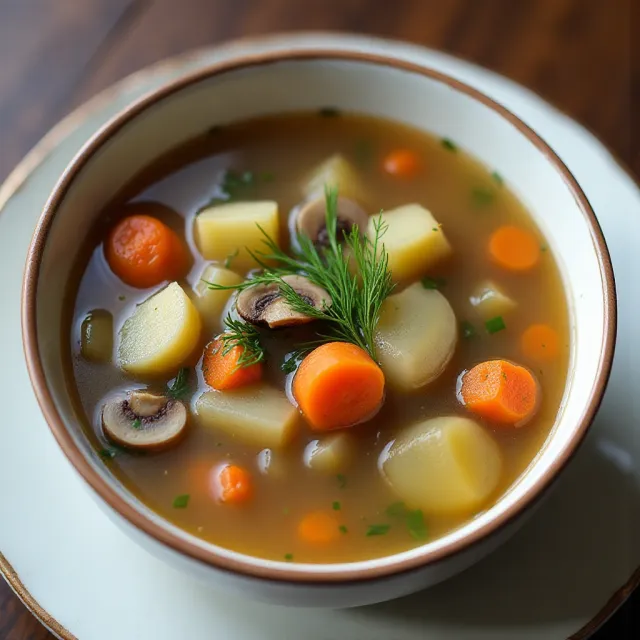 Russian Mushroom and Potato Soup