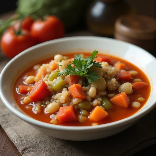 Prosciutto Fave Minestrone alla Riso