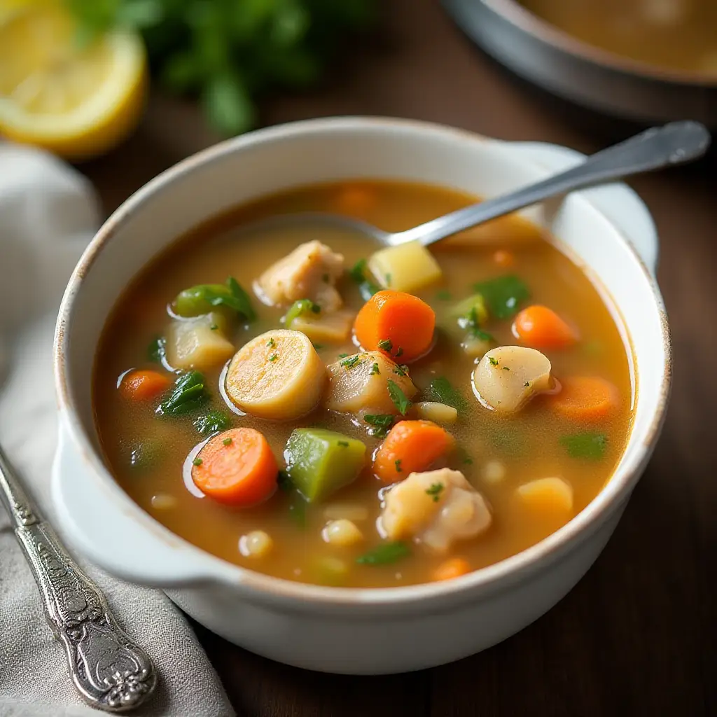 Instant Pot Lentil Chicken Noodle Soup