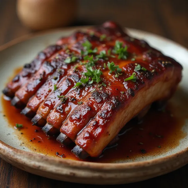 Slow-Smoked Pork Spareribs