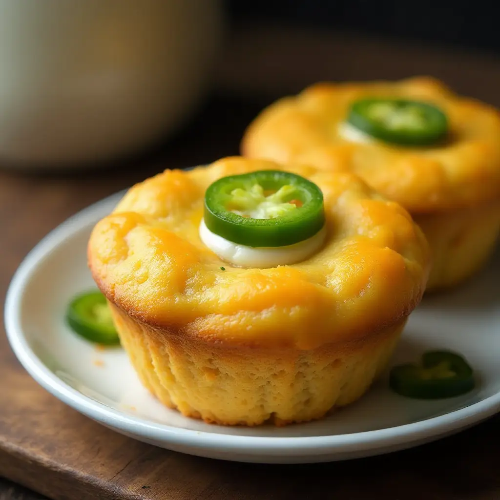 Jalapeno Cheddar Cornbread Muffins