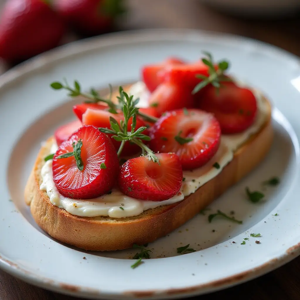 Strawberry Goat Cheese Bruschetta