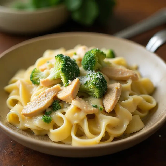 Chicken & Broccoli Alfredo with Fettuccine