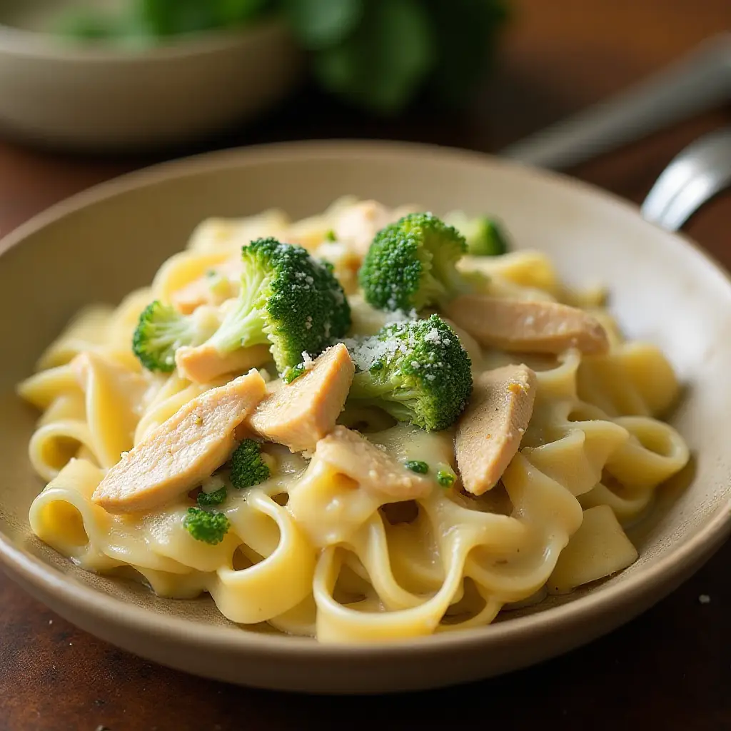 Chicken & Broccoli Alfredo with Fettuccine