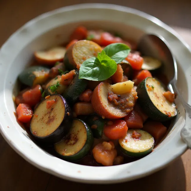 Roasted Eggplant and Mushrooms
