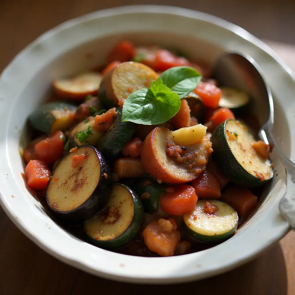 Roasted Eggplant and Mushrooms