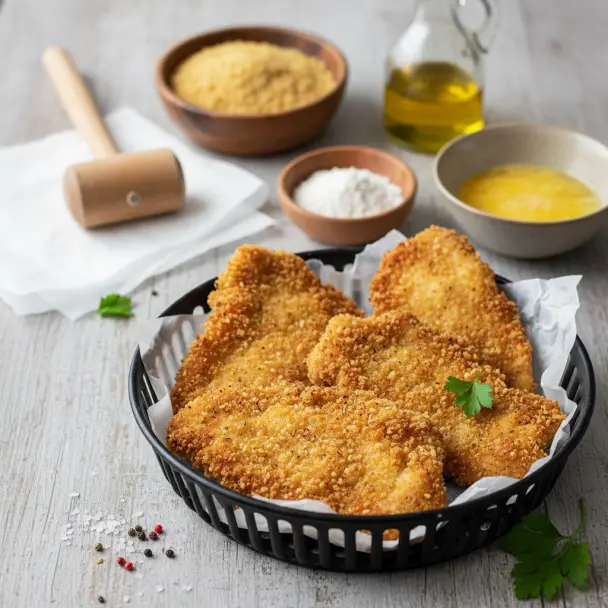 Air Fryer Chicken Thigh Schnitzel