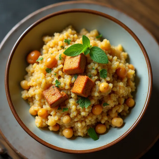 North African Couscous with Tempeh