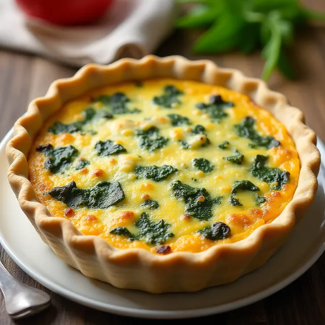 Light and Fluffy Spinach Quiche
