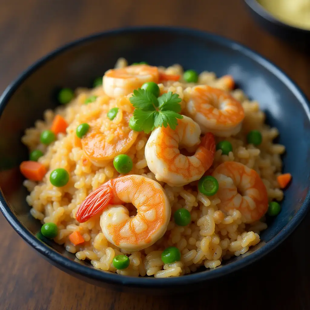 Japanese Shrimp Fried Rice with Yum Yum Sauce