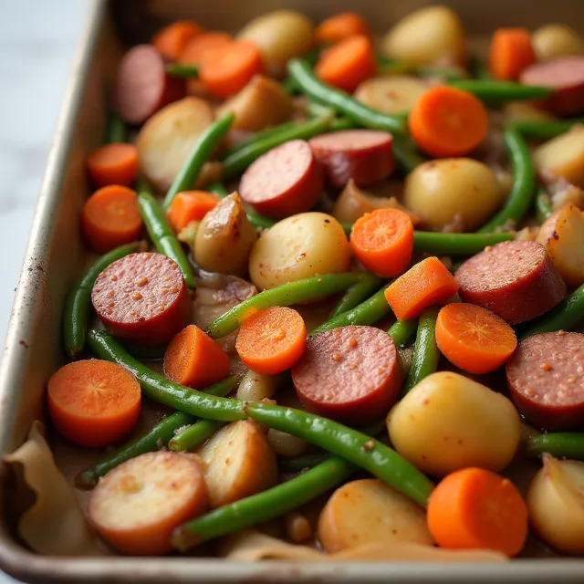 Chicken Apple Sausage Sheet Pan Dinner