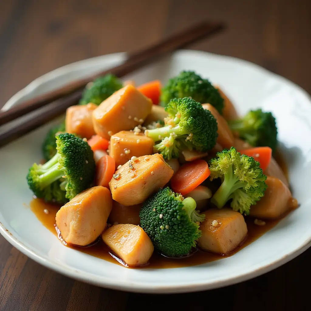 Sesame Chicken with Broccoli