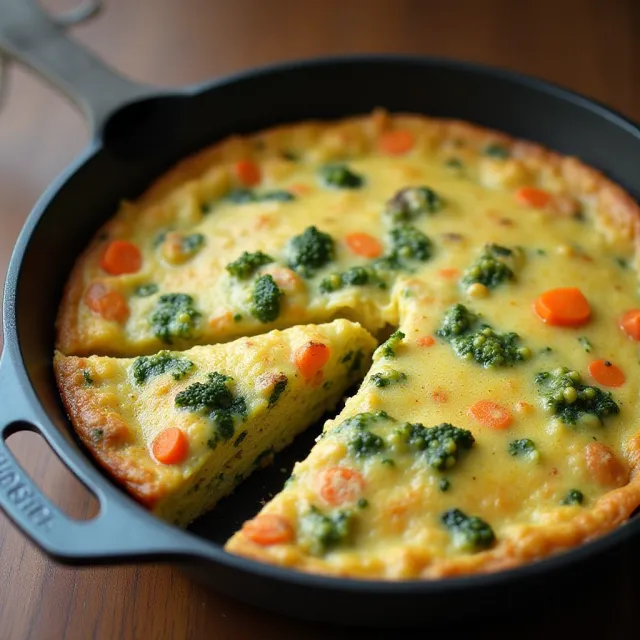 Pesto Spaghetti Frittata