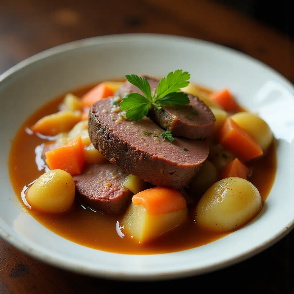 Coconut Milk Corned Beef and Cabbage