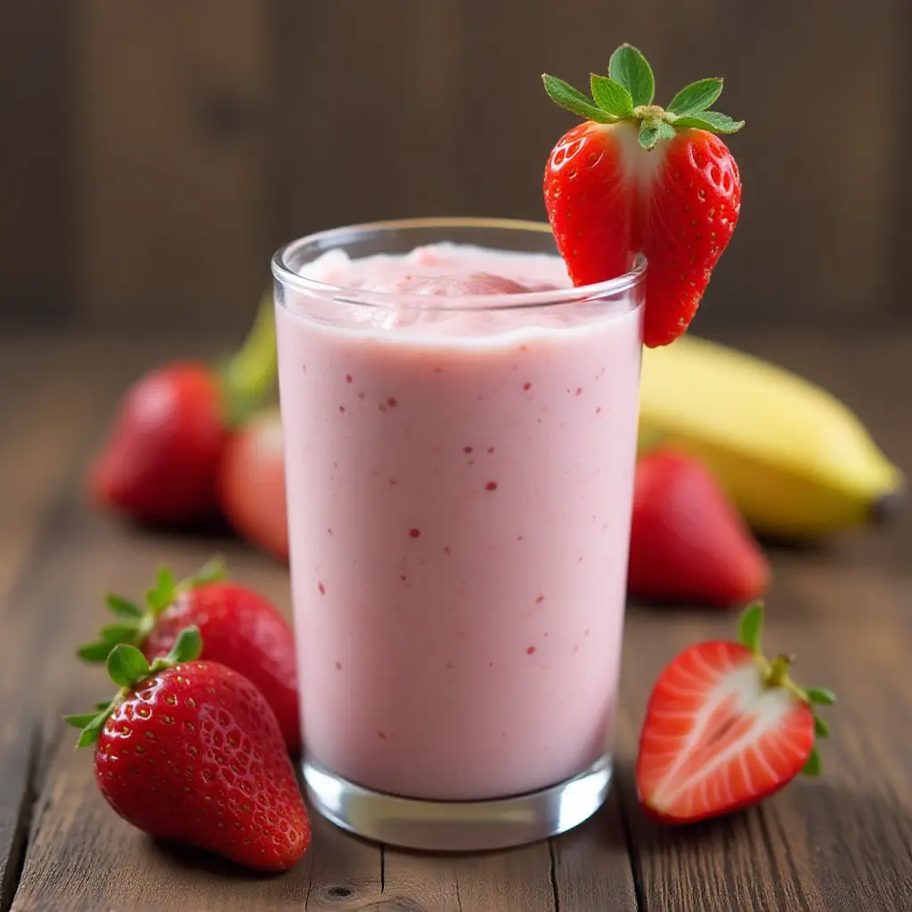 Strawberry Banana Peanut Butter Smoothie