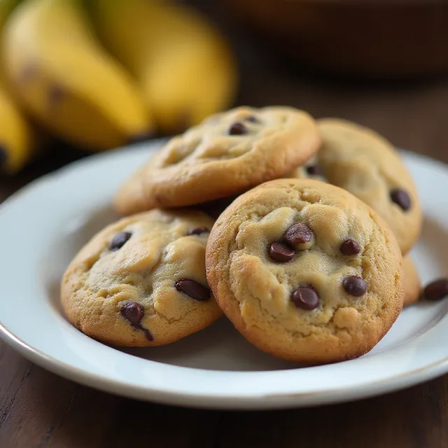 Banana Chocolate Chip Cookies
