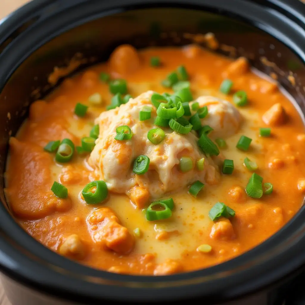 Buffalo Chicken Dip in the Slow Cooker