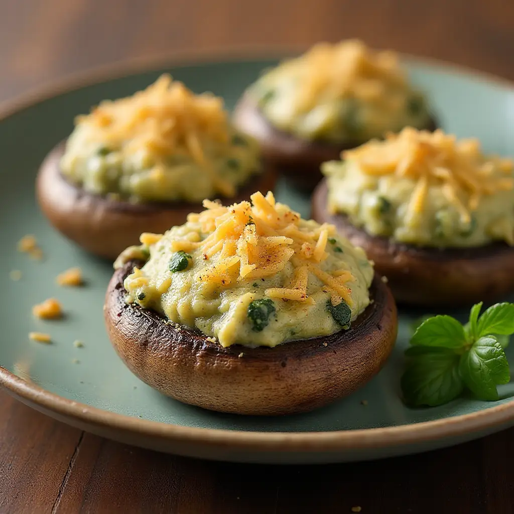 Pesto-Stuffed Grilled Portobellos