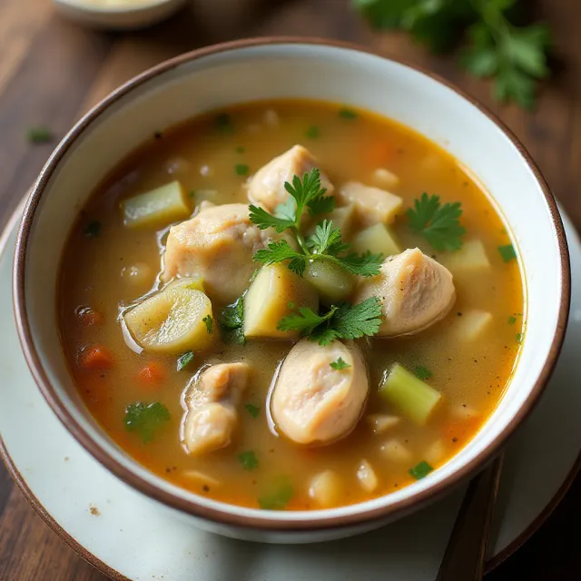 Cock-a-Leekie Soup