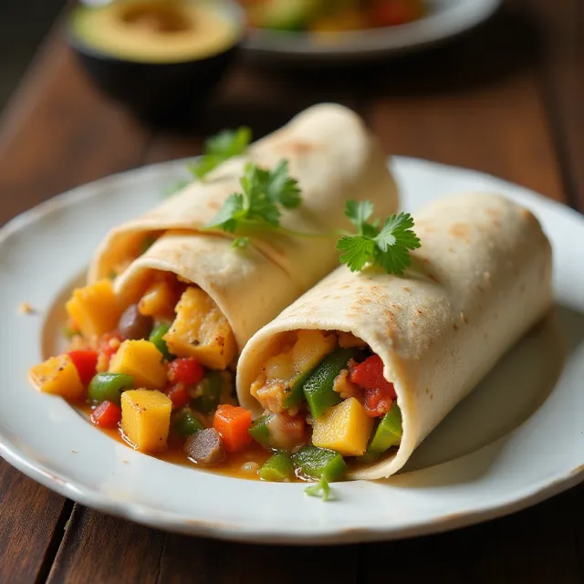 Fajita-Style Vegan Tofu Burrito