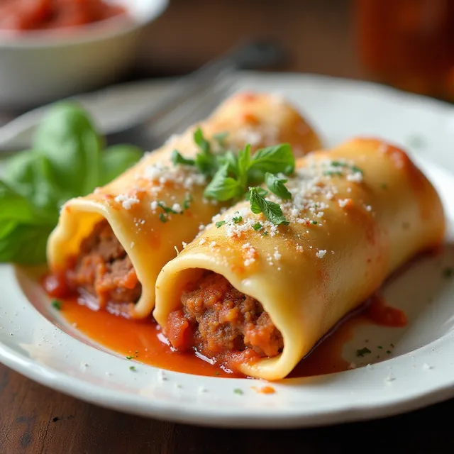 Lasagna-Stuffed Manicotti Shells